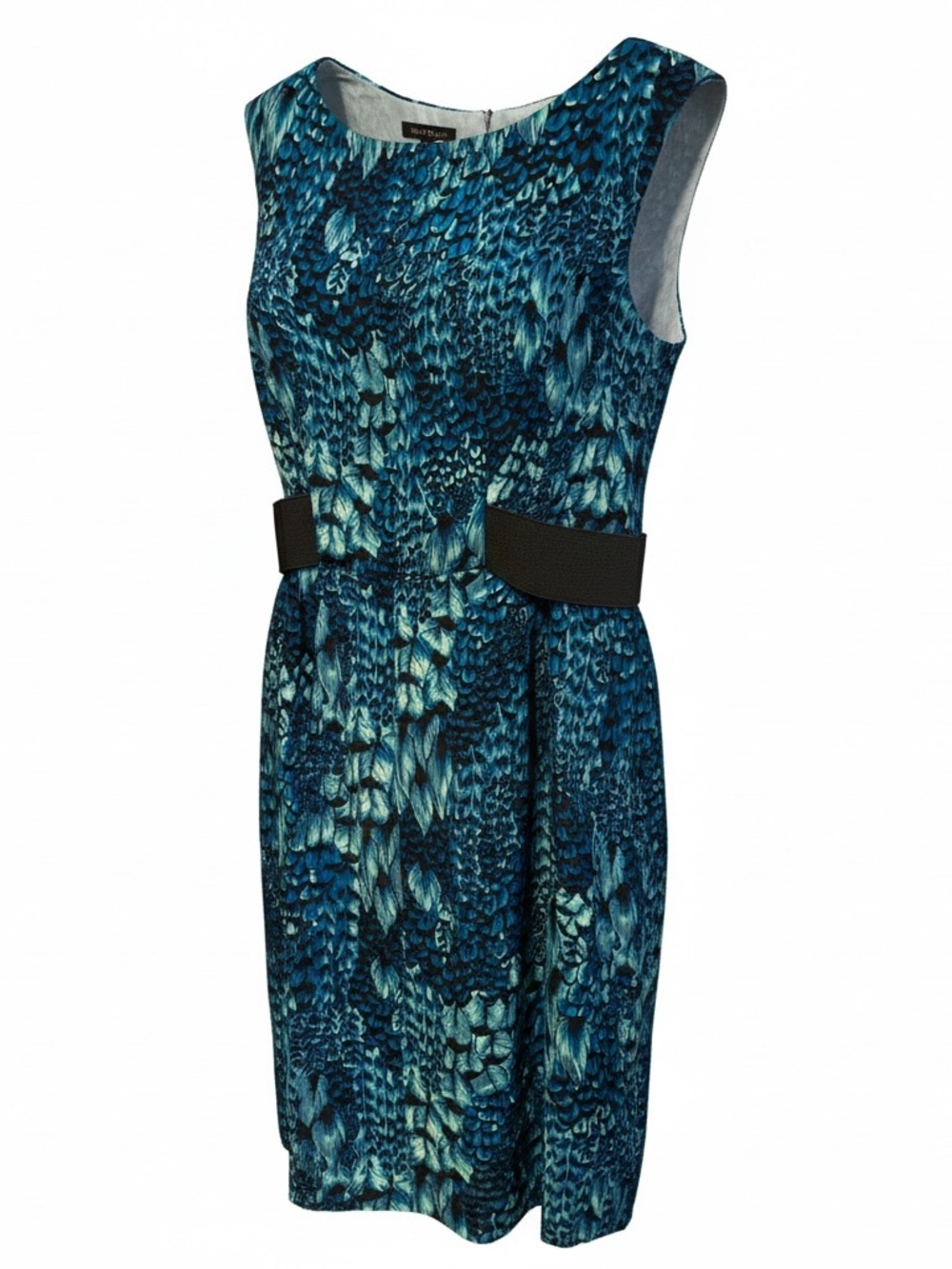 Nanette Lepore 100% Silk Peacock Feather Print Dress - Size 4 - Made in USA